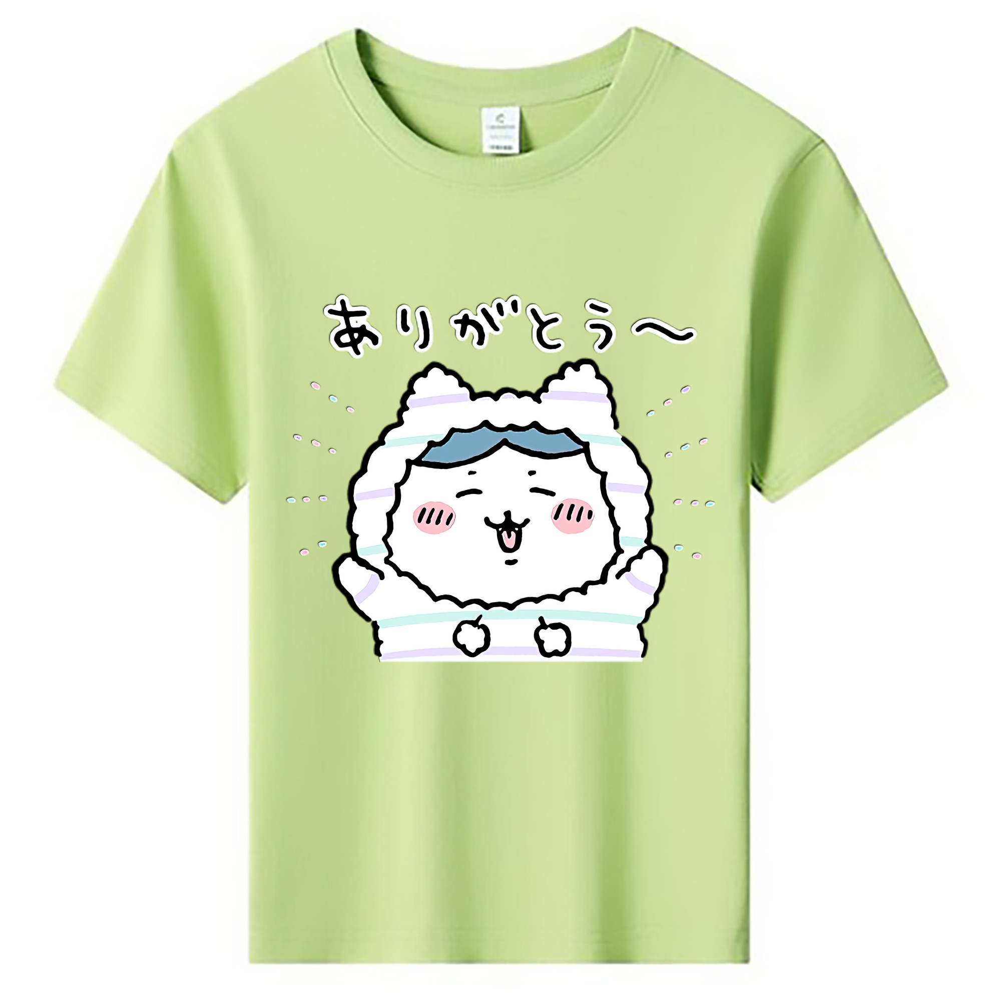 （画像用） ちいかわ ハチワレ Chii-kawa hachiware 綿100％キッズTシャツ（フロントプリント）